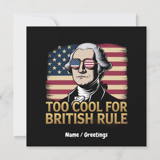 Convite George Washington engraçado demais para a regra br (Frente)