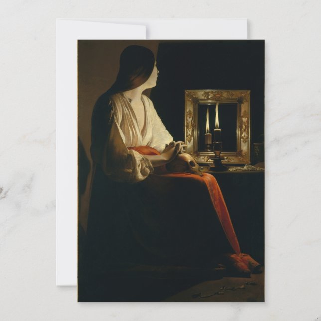 Convite Georges de La Tour - A Penitente Magdalen (Frente)