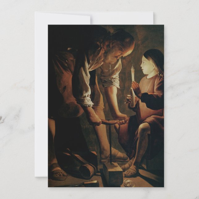 Convite Georges de La Tour - Joseph, o Carpenter (Frente)