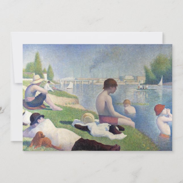 Convite Georges Seurat - Bathers em Asnieres (Frente)