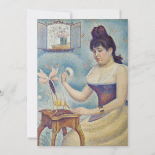 Convite Georges Seurat - Jovem Mulher Se Poudreando