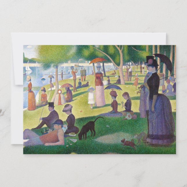 Convite Georges Seurat - Um Domingo na La Grande Jatte (Frente)