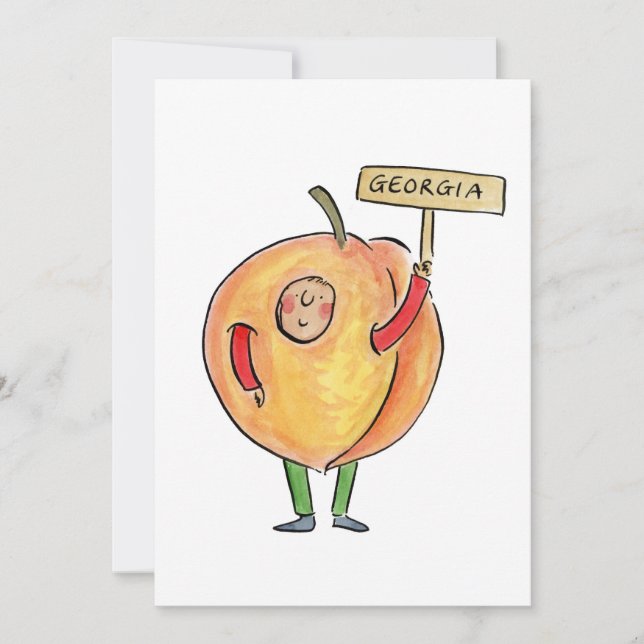 Convite Georgia Peach (Frente)