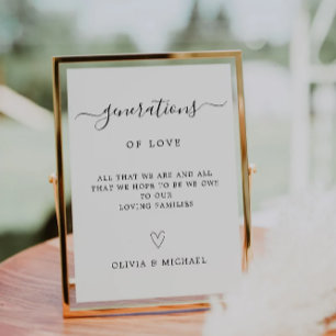 Convite Gerações de Sinais de Amor Imprimíveis, Minimalist