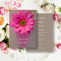 Gerber Daisy Flower rosa no Casamento Vase