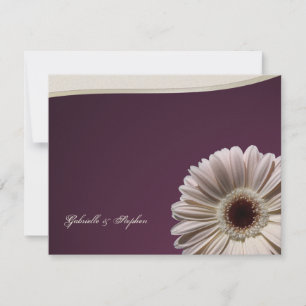 Convite Gerbera Daisy/ Plum Rico