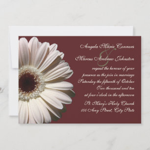 Convite Gerbera Daisy Wedding