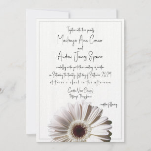 Convite Gerbera Daisy Wedding
