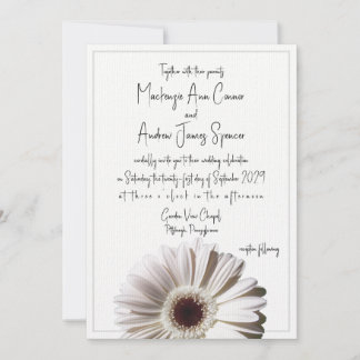 Convite Gerbera Daisy Wedding