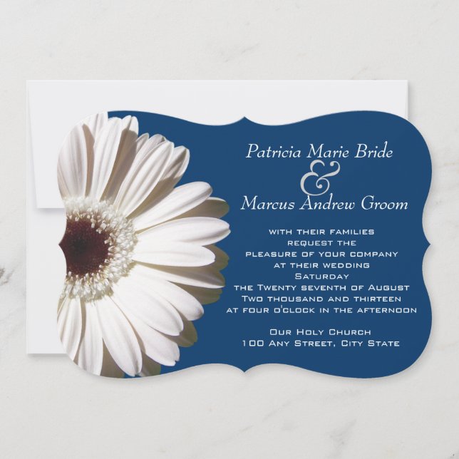 Convite Gerbera Daisy Wedding (Frente)