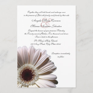 Convite Gerbera Wedding Daisy