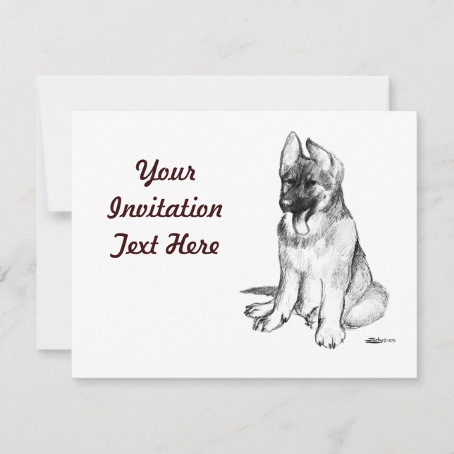Convite German shepherd (Frente)