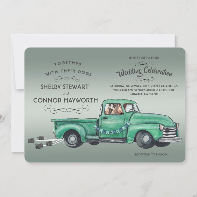 Convite German shepherd Adorável no Caminhão de Recolha Vi (Frente)