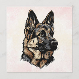 Convite German Shepherd Art