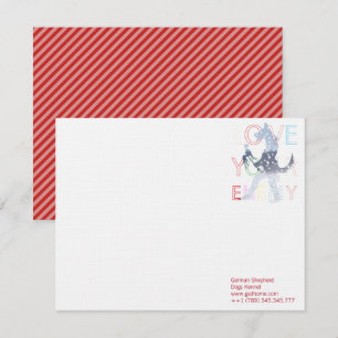 Convite German shepherd moderno para Notecards