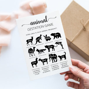 Convite Gestação animal com placa de Chá de fraldas de res