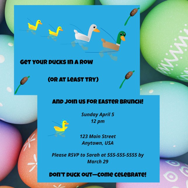 Convite Get your Ducks in a Row for Brunch (Criador carregado)