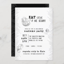 Convite Ghost Ghost Ghost Bebe Assustado No Dia das Bruxas