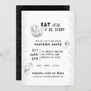 Convite Ghost Ghost Ghost Bebe Assustado No Dia das Bruxas