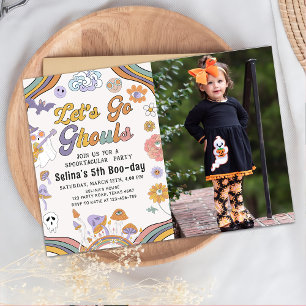 Convite Ghost Halloween Groovy Birthday Vamos Go Ghouls