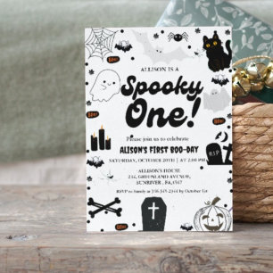 Convite Ghost Halloween Spooky Um Primeiro Aniversário