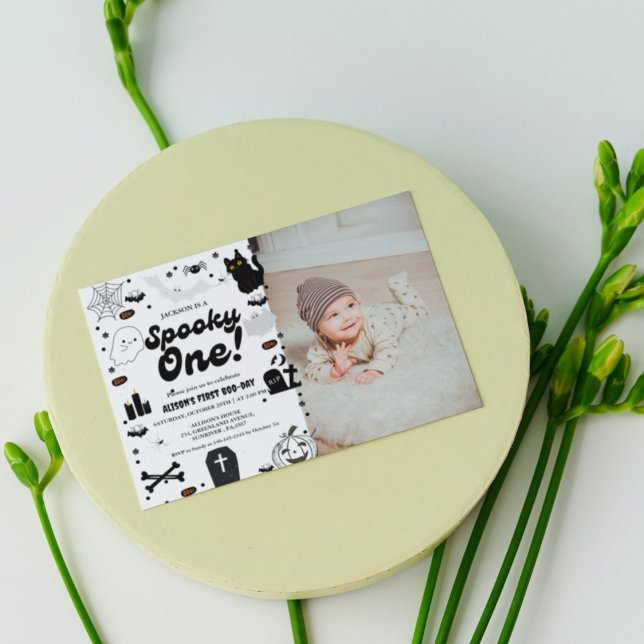 Convite Ghost Halloween Spooky Um Primeiro Aniversário (Criador carregado)