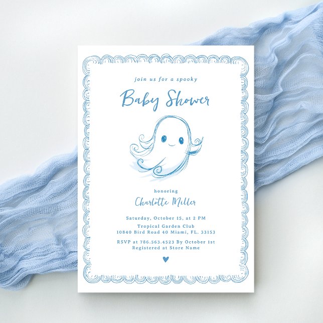 Convite Ghost para Chá de fraldas de Halloween (Criador carregado)