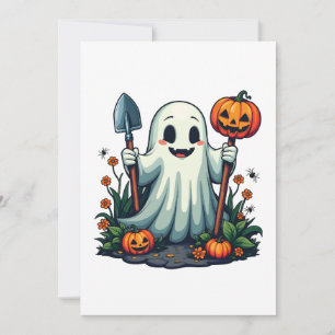 Convite Ghost Pumpkin do Jardim de Outono de Spookeen