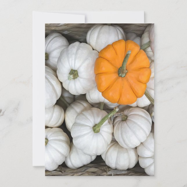 Convite Ghost Pumpkins com uma laranja esgueirada (Frente)