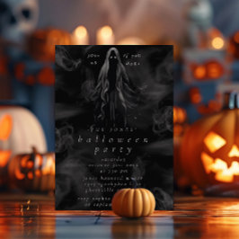 Convite Ghost Spooky Black do Partido Adulto Halloween