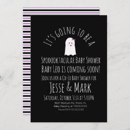 Convite Ghoul Chá de fraldas Fantasma Moderno e Cute