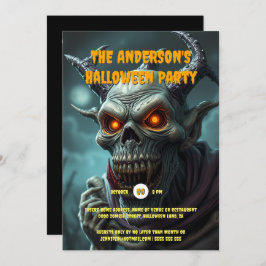 Convite Ghoul monster folclore adultos do halloween