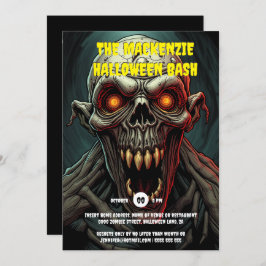 Convite Ghoulish ghoul assustador adultos da festa do Dia 
