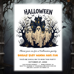 Convite Ghouls Só Quer Divertir-Se Na Festa De Halloween