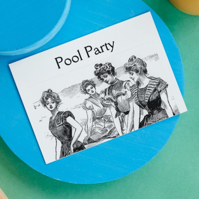 Convite Gibson Girls Piscina ou Beach Party (Criador carregado)