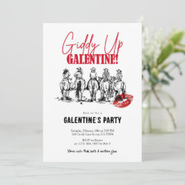 Convite Giddy Up Galentine’s Day
