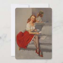 Convite Gil Elvgren Player Retro Pin Up Girl