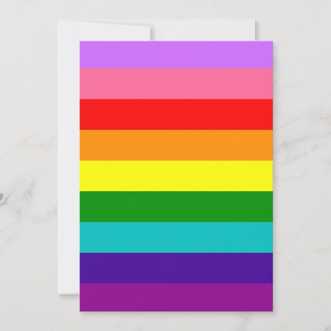 Convite Gilbert Baker’s 9-Stripe Rainbow Flag (Frente)