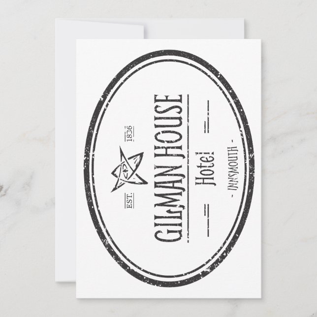 Convite Gilman House Innsmouth Lovecraftian (Frente)