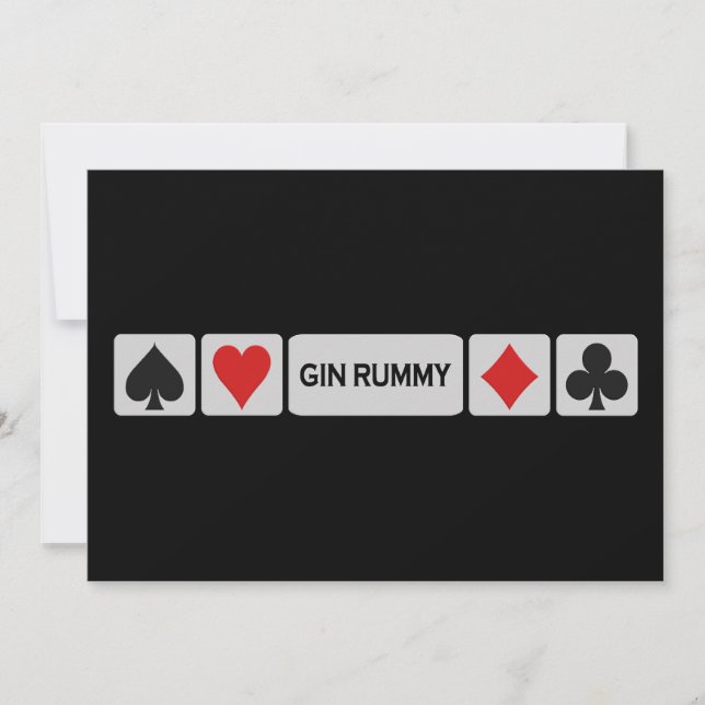Convite Gin Rummy (Frente)