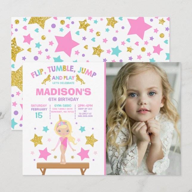 Convite Ginástica Convocatória Grupo de Ginástica Unicóric (Frente/Verso)