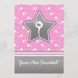 Convite Ginástica Personalizada entre Estrelas a Rosa
