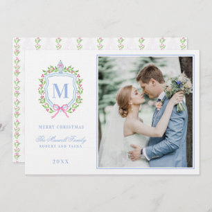 Convite Ginger Jar & Christmas Berries Crest Monograma