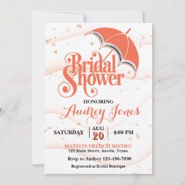 Convite Ginger Umbrella Bridal Shower Invitation