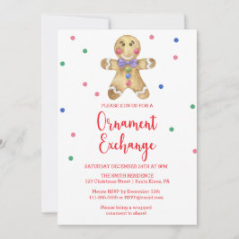 Convite Gingerbird man - Exchange Party