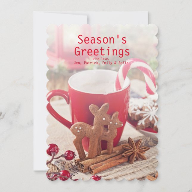 Convite Gingerbird Reindeer Cookies (Frente)
