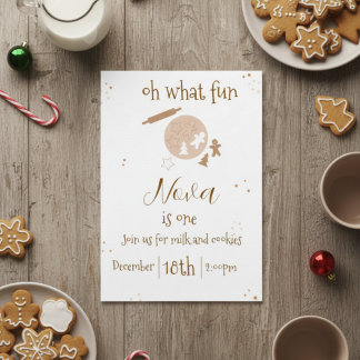 Convite gingerbread birthday invitation