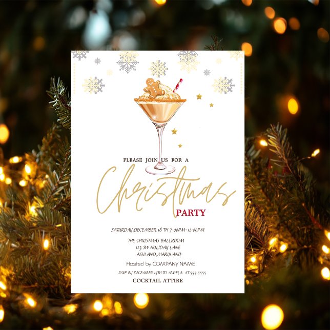 Convite Gingercake Cookies Men Snow Company Christmas (Criador carregado)