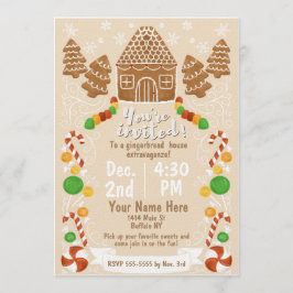 Convite Gingercake House Doces de Natal coloridos
