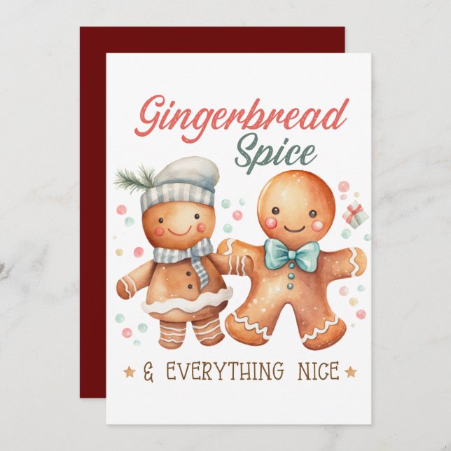 Convite Gingerpão especiarias e tudo mais legal (Frente/Verso)